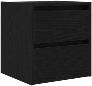 vidaXL Wand-Nachttisch Schwarz Eichen-Optik 38x34x40 cm 861249