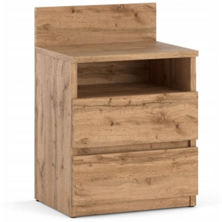 KOSETO Nachtkonsole Nachttisch mit 2 Schubladen, Praktische Nachtkommode für Schlafzimmer, vielseitig einsetzbar, stabil und funktional, hoher Qualitätsanspruch