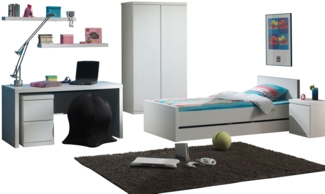 Kinderzimmer Karima Kinderzimmer Möbel Komplett Set 7-tlg. MDF Weiß