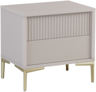 AX LIVING Nachttisch Kommode „Urgano SN“ – 53,5 cm breit, Modern Beige