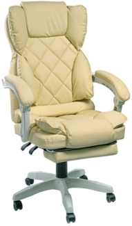 TRISENS Chefsessel Chefsessel Sokrat – Home Office Bürostuhl, Lederoptik, Fußstütze (1 Stück)