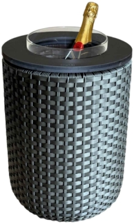 COOTAB Cooler Table LONDON Beistelltisch mit Acryl-Kühler - Anthrazit-Schwarz