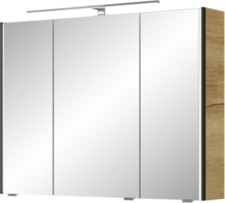 Saphir Spiegelschrank Serie 7045 Badezimmer-Spiegelschrank inkl. LED-Beleuchtung, 3 Türen Badschrank 93,2 cm breit, inkl. LEDplus Schalter und Türdämpfer