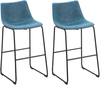 Barstuhl blau 2er Set FRANKS