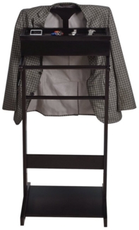 BlingBin Kleiderständer Herrendiener Kleiderständer Stummer Diener mit Staufach Holz, (1er Set, 1 St, 44 x 36,5 x 110 cm), mit stabilem Boden, multifunktionaler Anzugdiener, Garderobenständer