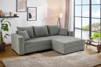 Jockenhöfer Gruppe Ecksofa Saalbach XL L-Form, B: 261cm, mit Bettfunktion, Bettkasten & 2 Zierkissen