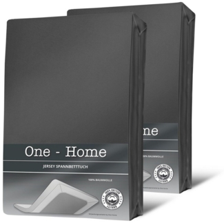 One Home Spannbettlaken Jersey, Jersey, Gummizug: rundum, (2 Stück), Double Pack mit Rundumgummizug, für Topper