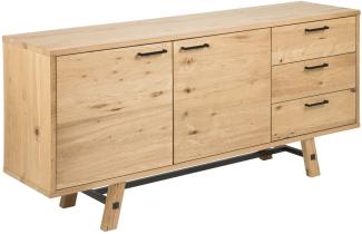 Sideboard Anrichte STOCKHOLM Wildeiche Massivholz & Furnier lackiert