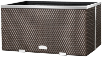 XL Polyrattan Pflanzgefäß 100cm Pflanzkübel Blumentopf Kübel Übertopf Hochbeet