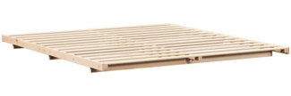 vidaXL Bodenbettgestell Braun 180 x 210 cm Massivholz Kiefer 873115