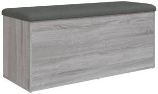 Sitzbank mit Stauraum, Holzwerkstoff, Grau Sonoma, 102 x 42 x 45 cm