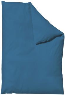 Schlafgut Knitted Jersey Bettwäsche | Bettbezug einzeln 240x220 cm | blue-mid