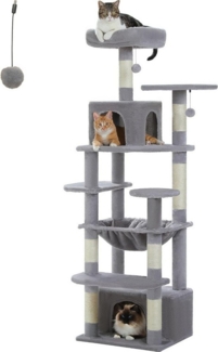 Purpurra Kratzbaum Katzenturm mit Hängematte und Katzenhöhle, 4 Höhen