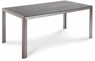 Best Freizeitmöbel Tisch Seattle Aluminium 180 x 90 x 76 cm silber/anthrazit