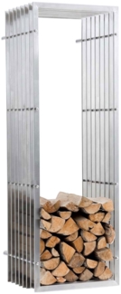 CLP Kaminholzständer Irving Wand,edelstahl 40x50x150 cm