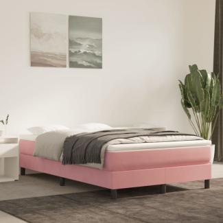 Polsterbett Stoff Rosa 120x200 cm Samt