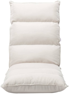 vidaXL Bodenstuhl Faltbar Creme Stoff [325237]