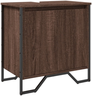 vidaXL Waschbeckenunterschrank Braun Eichen-Optik 60x35x60 cm 848658