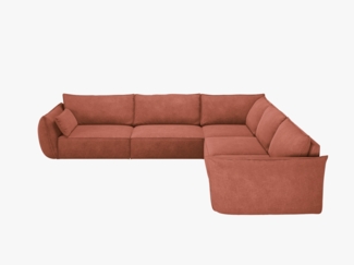 Micadoni Ecksofa Kaelle 7-Sitzer Chenille Over The Horizon Terrakotta