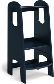 Bellabino 'Luni' Lernturm, Tritt 3-fach höhenverstellbar, grau lackiert, Birke Sperrholz