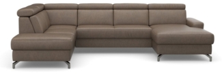 sit&more Wohnlandschaft Scarlett U-Form, inklusive Kopfteilverstellung, wahlweise mit Bettfunktion, Bettkasten