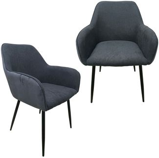 HTI-Living Albany Soft Grau 2er-Set Stuhl