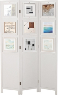 COSTWAY Paravent, 170x121cm, 3 tlg. Raumteiler mit 9 Fotorahmen klappbar