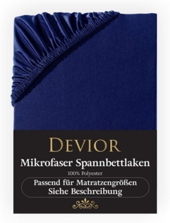 Devior Spannbettlaken Spannbetttuch Bettlaken Spannbetttücher Leintuch Mikrofaser, Jersey, Gummizug: Rundumgummizug, Matratzen Bezug bis 22cm Matratzenhöhe