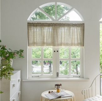 BYSURE Gardine, (1 St), Scheibengardine Streifen Küche Vorhang Klein Fenstervorhang