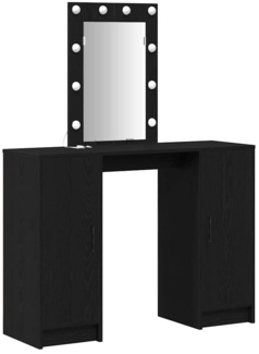 vidaXL Schminktisch mit Tür Schwarz 102 x 33 x 135 cm Holzwerkstoff 865182