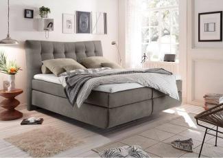 Boxspringbett 180x200 cm MALIBU-09 in Soro 91 schlamm