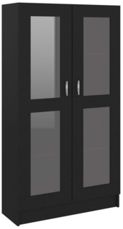 DOTMALL Vitrine Vitrinenschrank Schwarz 82,5x30,5x150 cm Holzwerkstoff