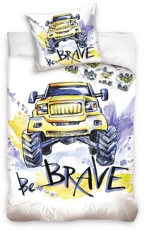 Carbotex Jugendbettwäsche Monster Truck Bettwäsche 135x200 cm