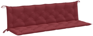 vidaXL Gartenbank-Auflagen 2 Stk. Melange Weinrot 200x50x7 cm Stoff 4002639