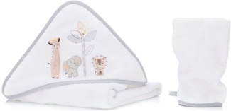 Fillikid Kapuzenhandtuch Kapuzenbadetuch mit Waschhandschuh, Frottee (Set, 2-St)