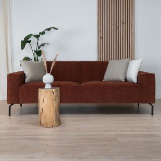 Bronx71 Chenille Sofa Kansas 3-Sitzer kupfer