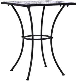 vidaXL Mosaik-Bistrotisch Blau und Weiß 60 cm Keramik 46706