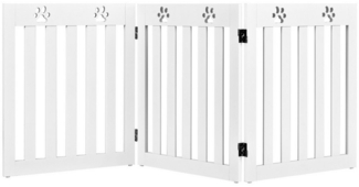COSTWAY Türschutzgitter Hundegitter, klappbar, 60cm Hoch, 3 Paneelen