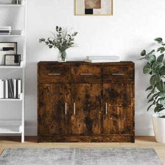 vidaXL Sideboard Räuchereiche 91x28x75 cm Holzwerkstoff 823013