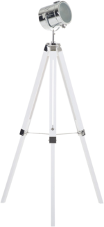 'Alzette' Stehlampe, Holz weiß, 143 cm