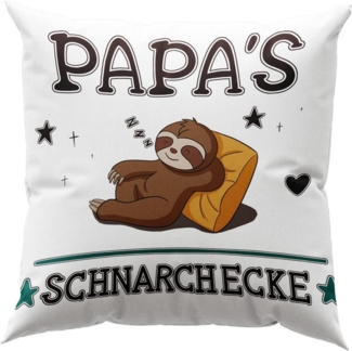 Weiß Kissenbezug Papa Geschenk 45x45 cm Taschen Faultier Vatertagsgeschenk