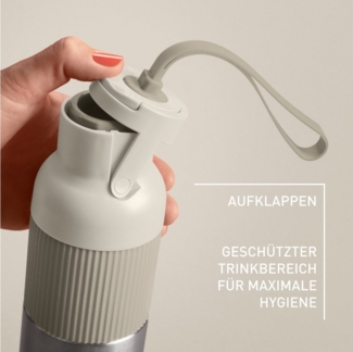 Emsa Isolierflasche beYou Flip, mit Flip-Verschluss und Trageband, 100% dicht, spülmaschinengeeignet