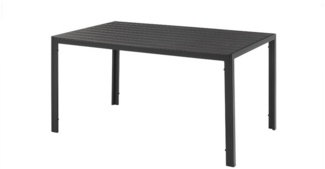 riess-ambiente Gartentisch DESIGNO 150cm anthrazit / schwarz (Einzelartikel, 1-St), wetterfest · Aluminium · Outdoor · Terrasse · bis 4 Personen · Design