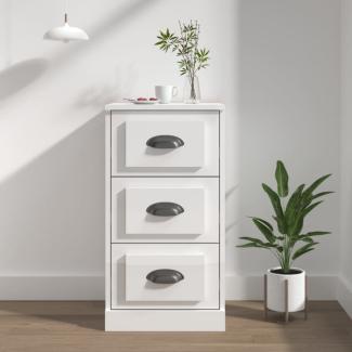 vidaXL Sideboard Hochglanz-Weiß 36x35,5x67,5 cm Holzwerkstoff 816218