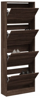 vidaXL Schuhschrank Braun Eichen-Optik 60x21x163,5 cm Holzwerkstoff 839909