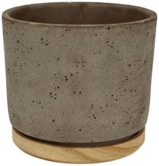 Heimwerkercenter Übertopf SK - Soendgen Keramikübertopf Serie Paros DELUX ø14 cm, sandgrau