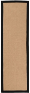 carpetfine Läufer Sisal, rechteckig, Höhe: 5 mm, mit farbiger Bordüre, Anti Rutsch Rückseite