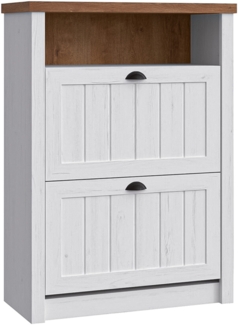 AX LIVING Schmaler Schuhschrank „Palmano SNB“ – 80 cm, Andersen Kiefer