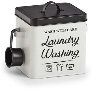 Zeller Present Aufbewahrungsbox Waschpulver-Box, Metall Laundry (Stück, 1 St, 1 Waschmittelbox)