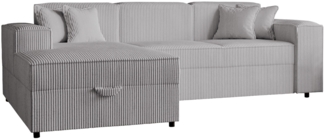 Ecksofa Santos L Cord (Farbe: Poso 110, Seite: Links)